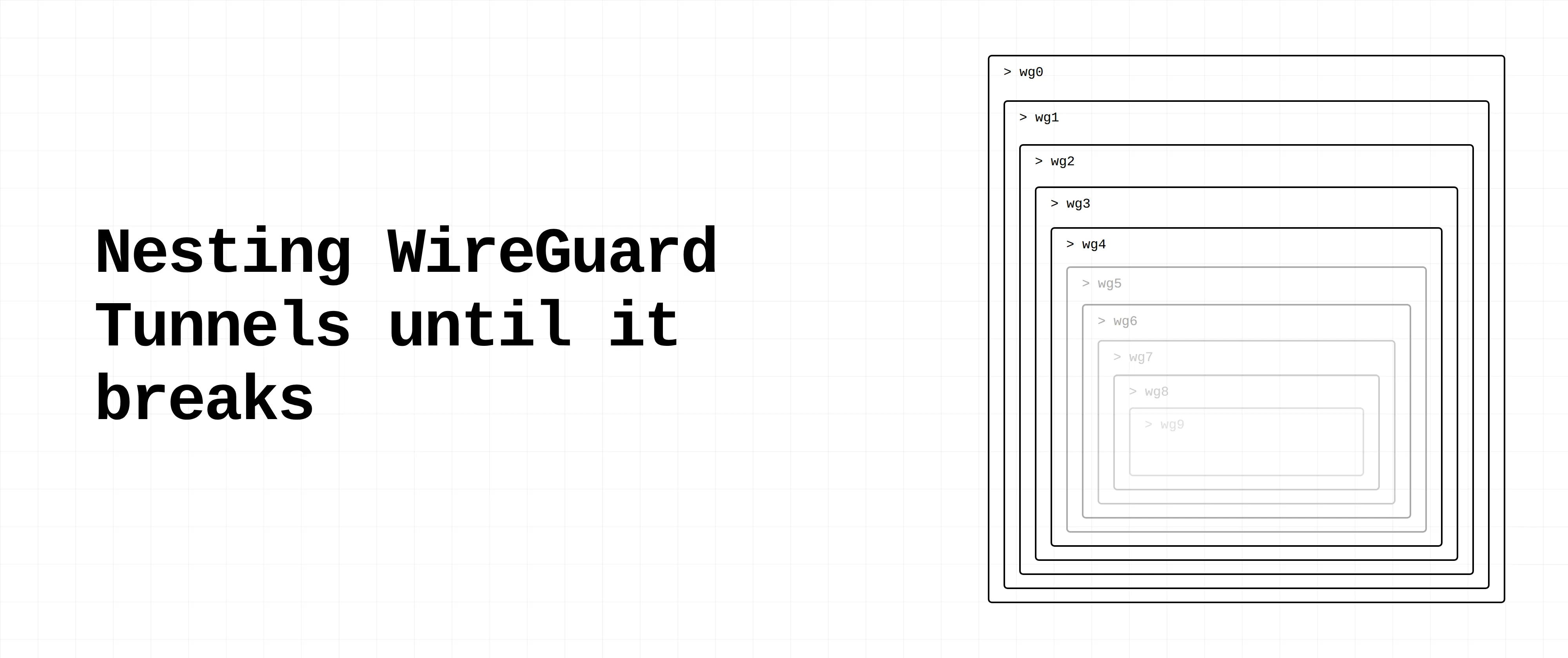 Nesting WireGuard Tunnels until it breaks for Fun and Profit